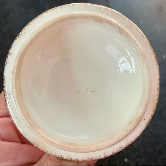 CROOKSVILLE vtg china creamer in gold & cream - random matching sugar lid - EUC - Picture 7 of 9